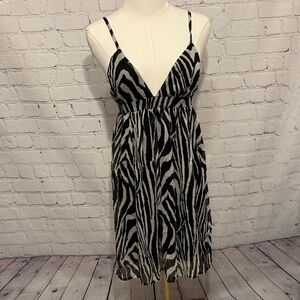 H&M Black and White Zebra Print Mini Dress